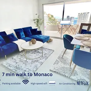 Luxurious Flat At 5 Min By Walk To Monaco, Free Parking And Sea View Appartement